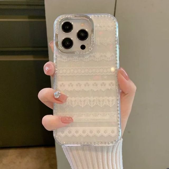 Strap / Set Print Decoration Lace Phone Adhesive Ribbon Case