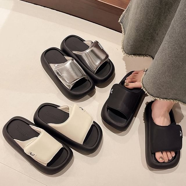 Sandals Adhesive Strap Platform