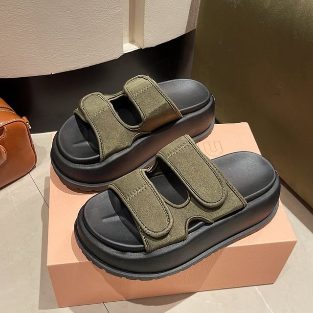 Adhesive Platform Sandals Strap