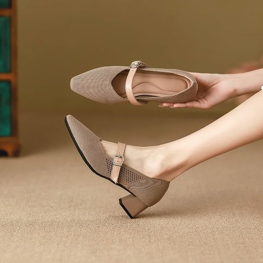 Escarpins Mary Jane à bout carré et talon épais