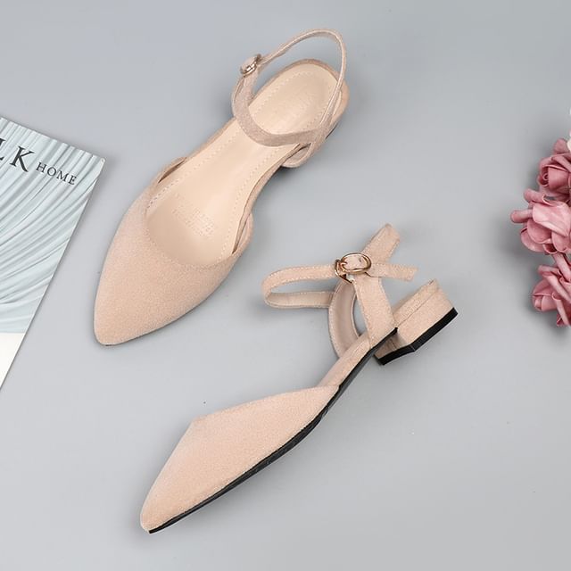 Almond Toe Chunky Heel Sandals