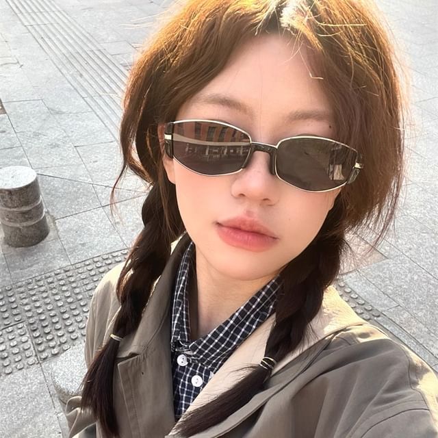 Rectangular Plain Sunglasses