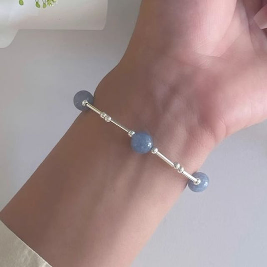 Sterling Bracelet Gemstone Beaded Silver