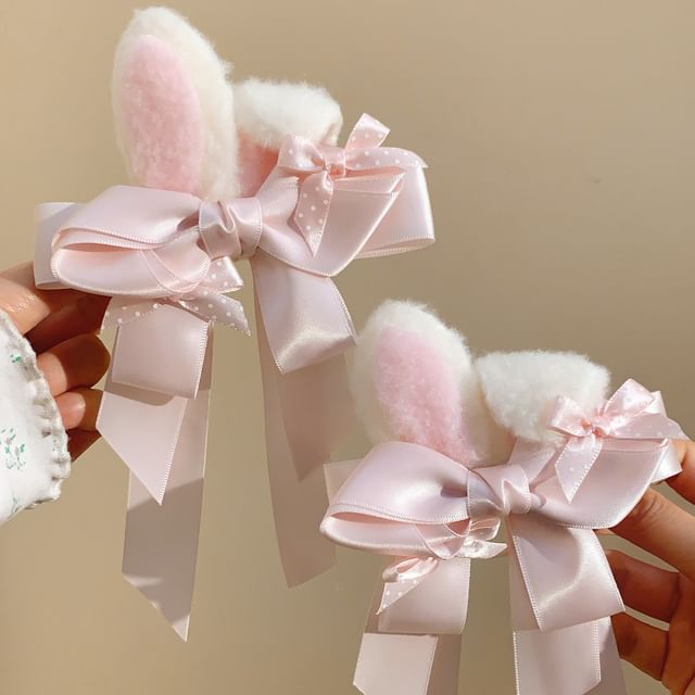 / Set Rabbit Clip Ear Hair Bow