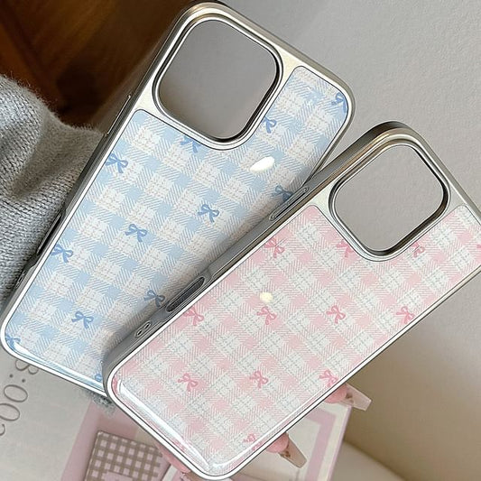 Case Plaid Phone Bow