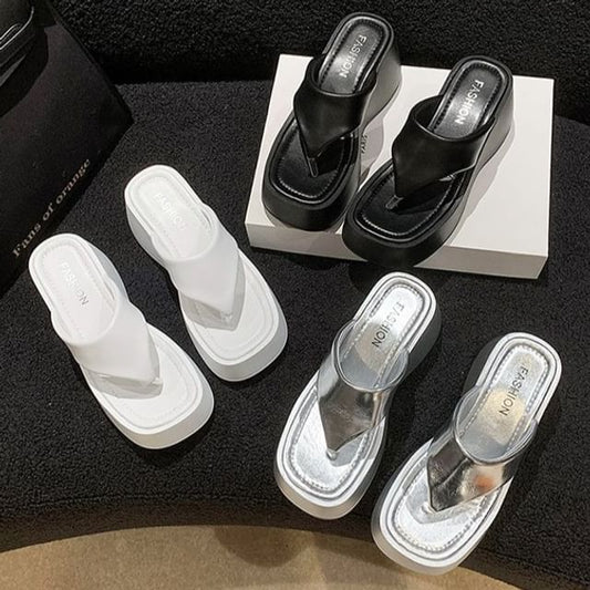 Wedge Flip-Flops Platform Heel