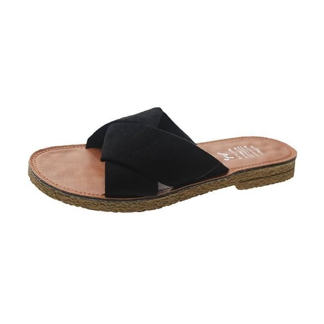 Cross Sandals Criss Slide