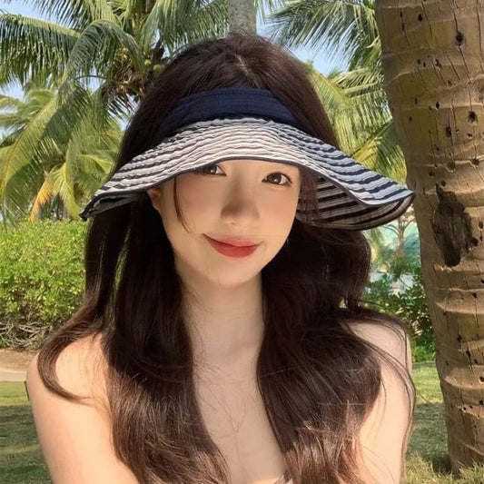 Visor Brim Striped Wide