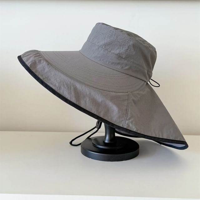 Bucket Plain Hiking Hat Contrast Trim