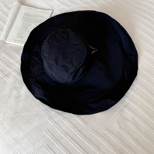 Hat Bucket Hiking Plain Ruffle