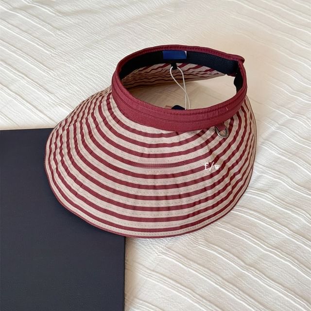 Visor Brim Striped Wide