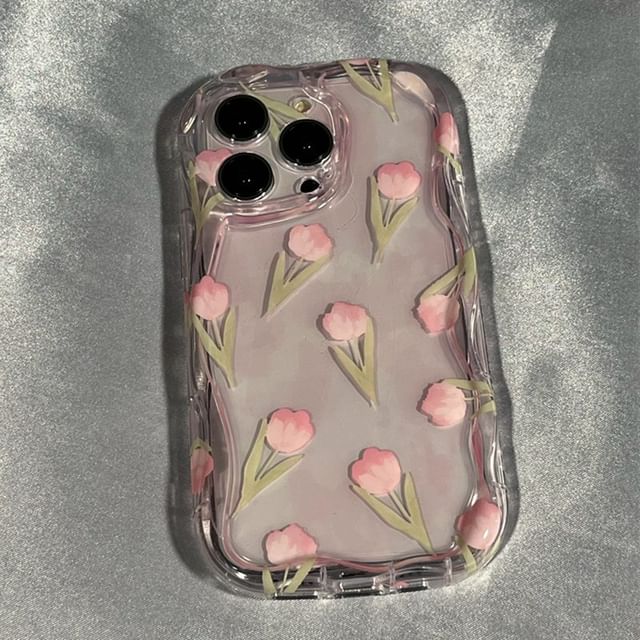 iPhone Floral / Stand Print Case Set
