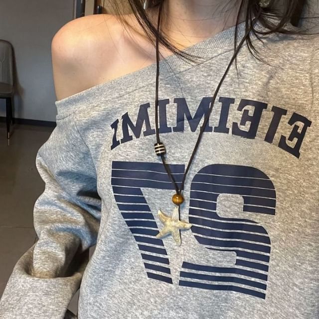 Bead Cord Starfish Necklace Pendant