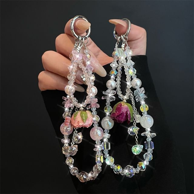 Pad Beaded Lanyard Phone with