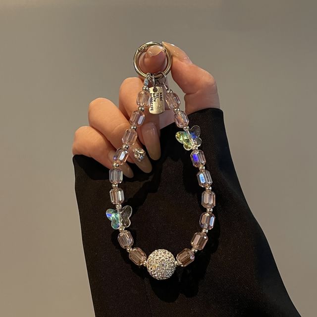 Beaded Lanyard Phone Butterfly