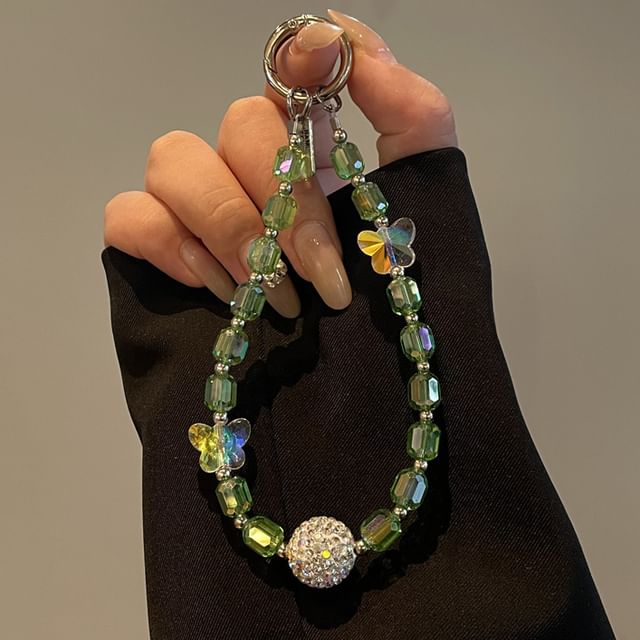 Butterfly Lanyard Beaded Phone