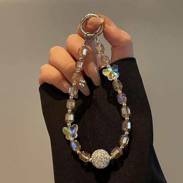 Beaded Lanyard Phone Butterfly