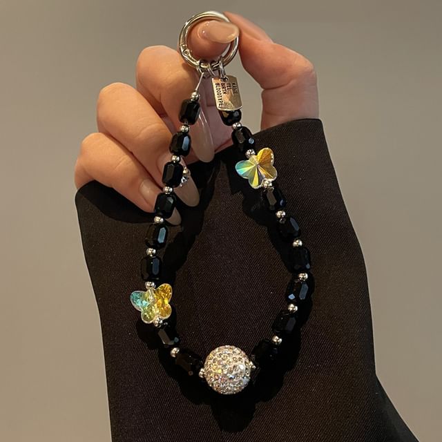 Beaded Lanyard Phone Butterfly