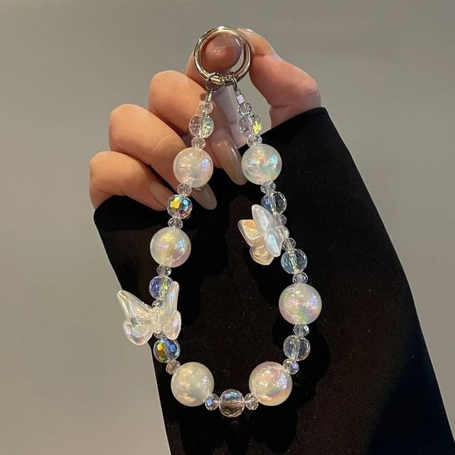 Butterfly Lanyard Phone Beaded