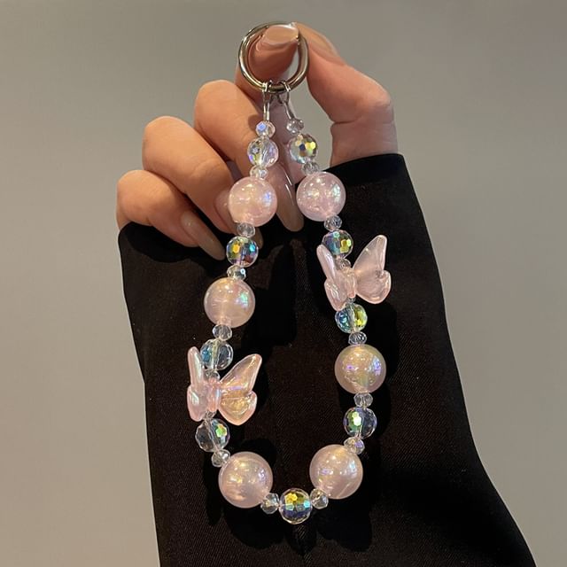 Butterfly Lanyard Phone Beaded