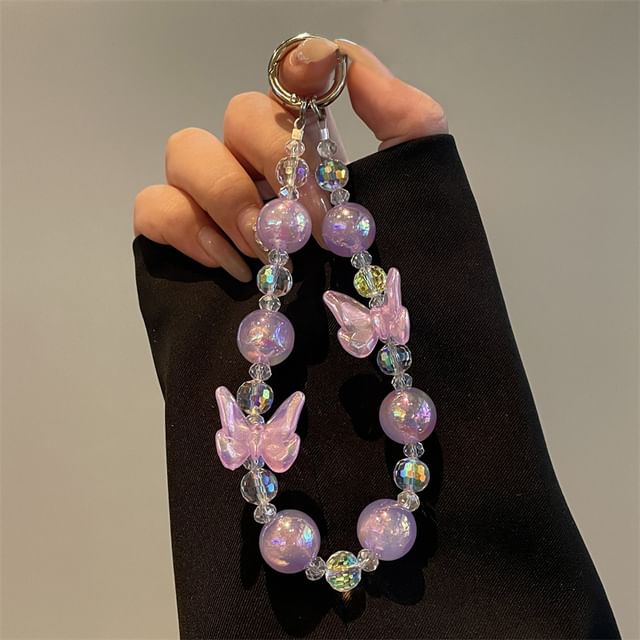 Butterfly Lanyard Phone Beaded
