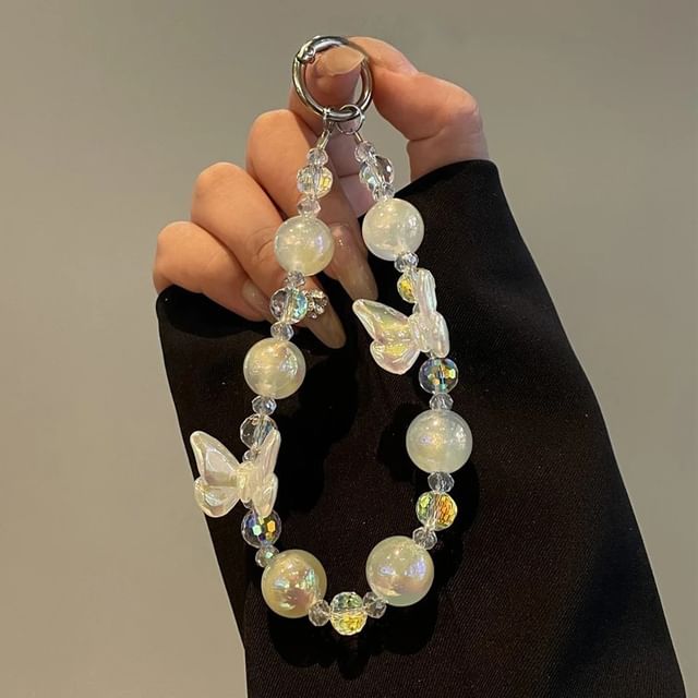 Butterfly Lanyard Phone Beaded