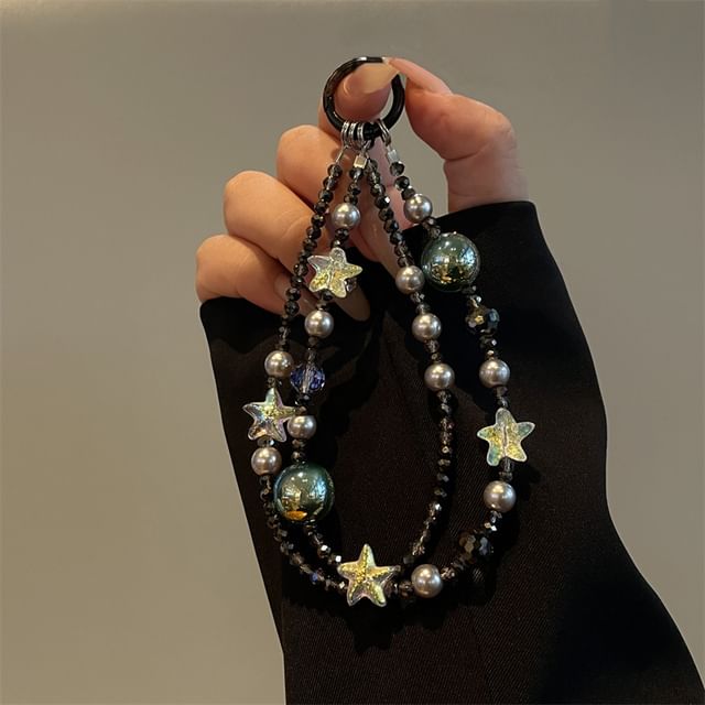 Faux Lanyard Star Pearl Phone