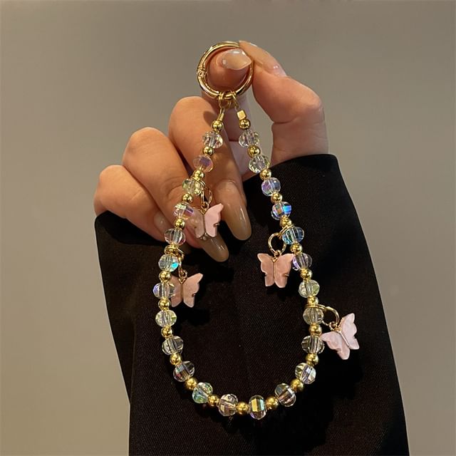 Phone Butterfly Lanyard Beaded