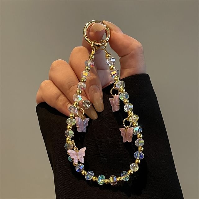 Phone Butterfly Lanyard Beaded
