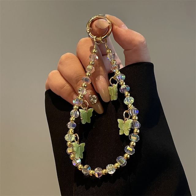 Butterfly Beaded Lanyard Phone