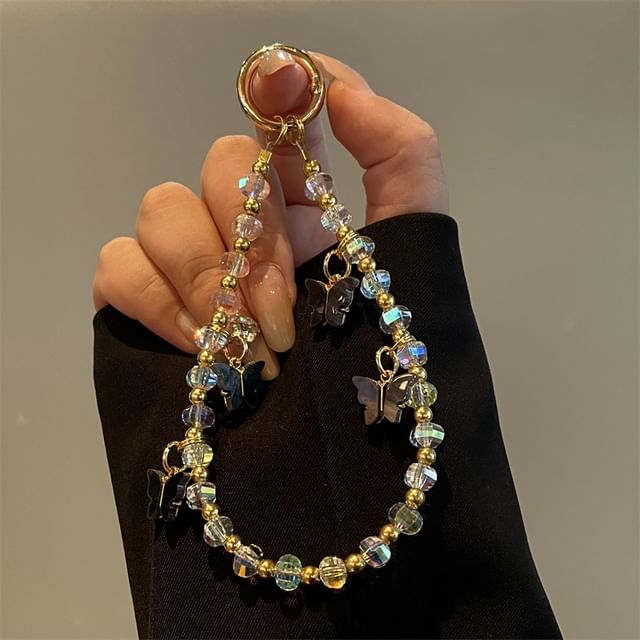 Phone Butterfly Lanyard Beaded