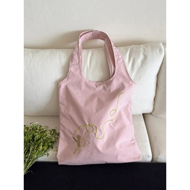 Embroidered Bag Tote Nylon
