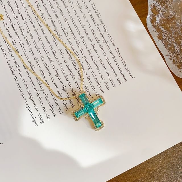 Alloy Pendant Necklace Chain Cross
