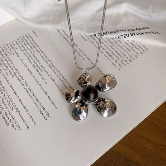 Snake Necklace Statement Flower Chain Pendant