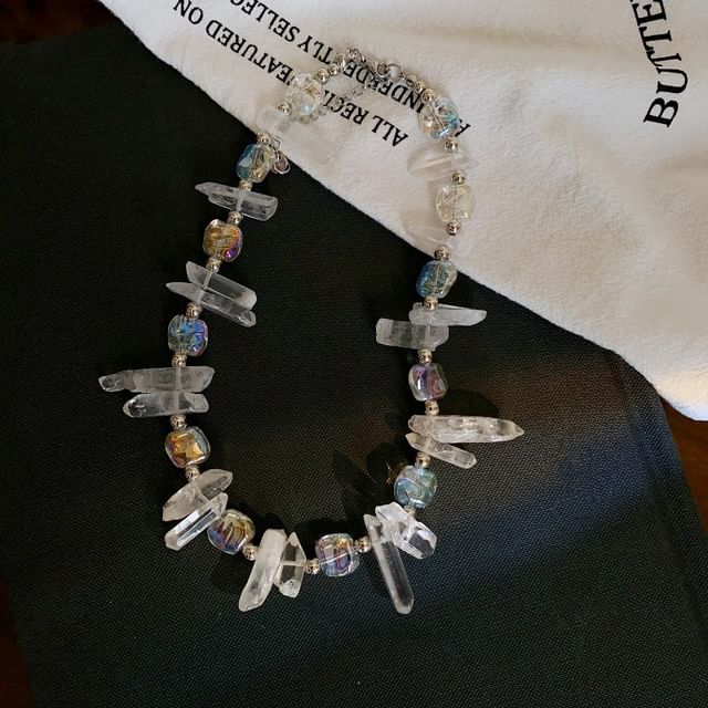 Crystal Bead Faux Necklace