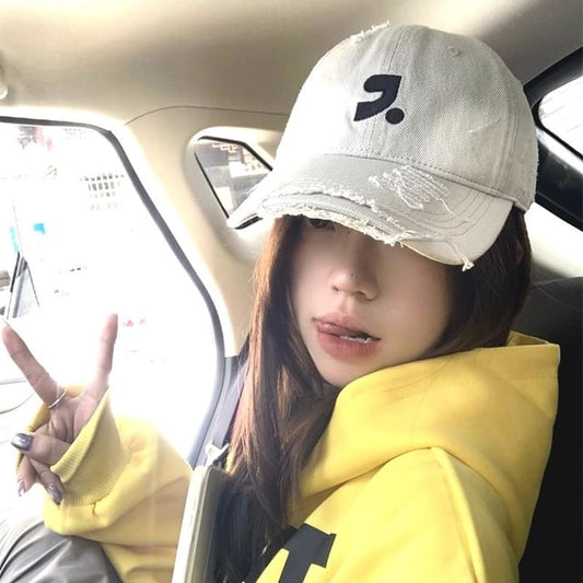 Cap Distressed Embroidered Baseball