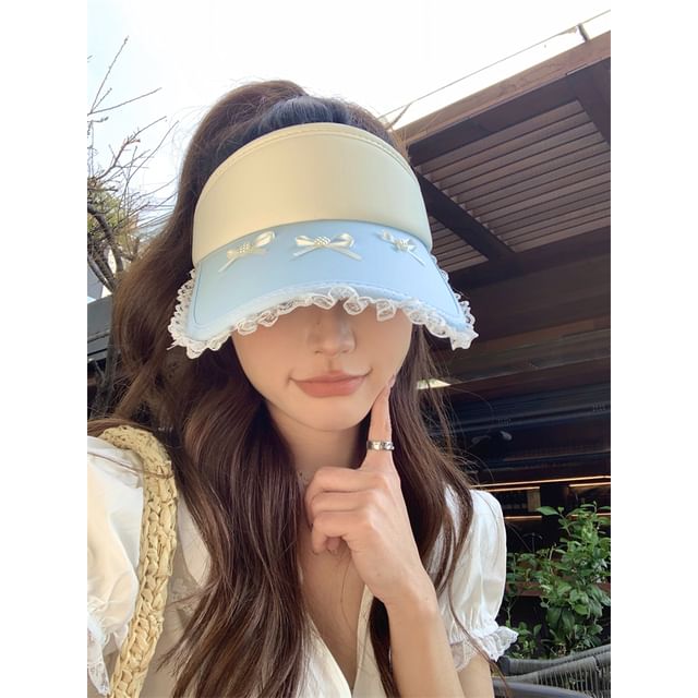 Trim Lace Bow Visor Sun