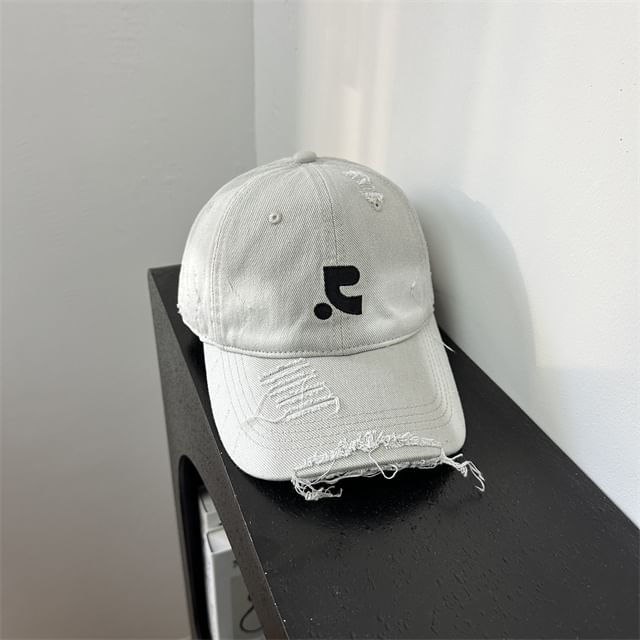 Cap Distressed Embroidered Baseball