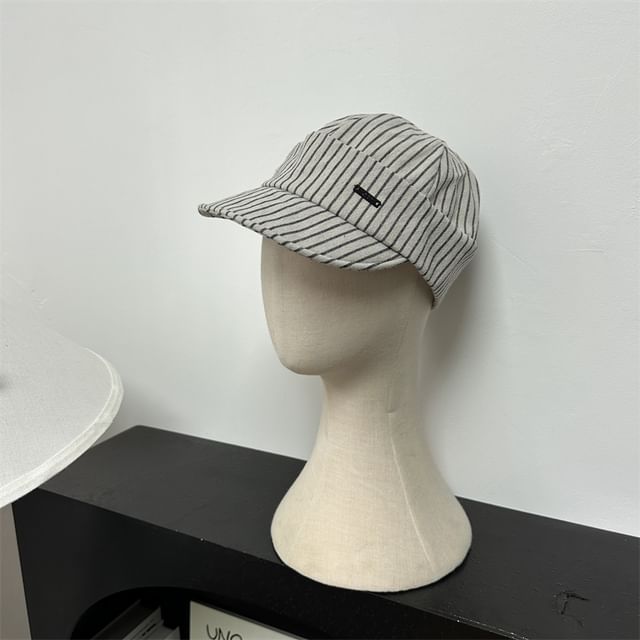 Striped Cap Short Baseball Brim