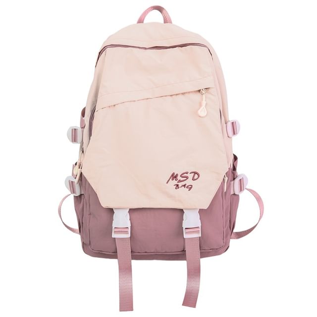 Flap Lettering Backpack Buckled