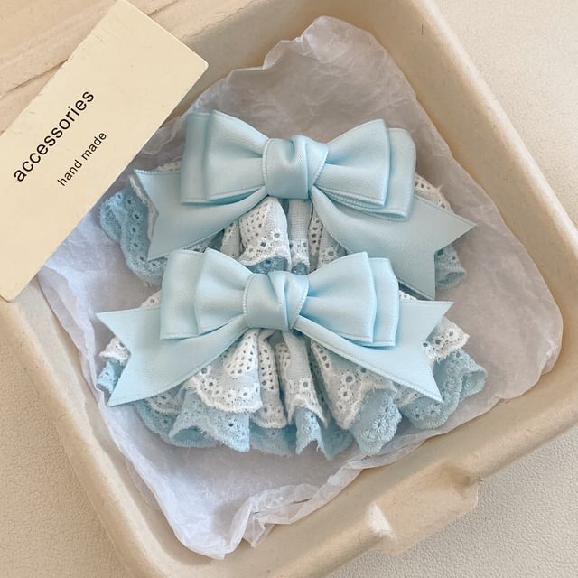 Set Clip / Lace Hair Bow