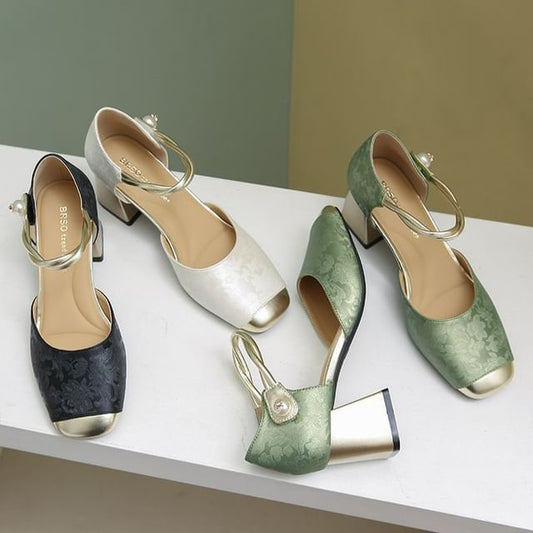 D'Orsay Heel Sandals Block