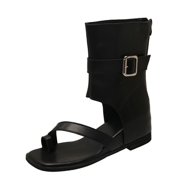 Loop Toe Wedge Hidden Short Boots