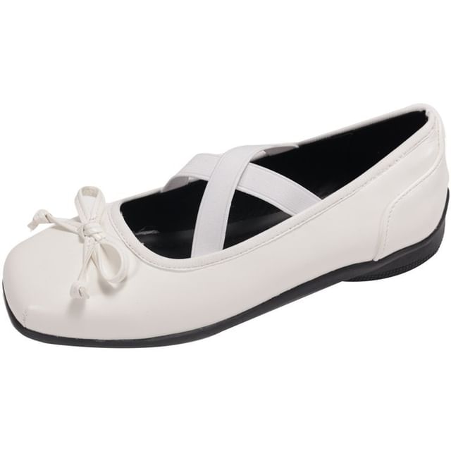 Bow Flats Toe Square Ballet