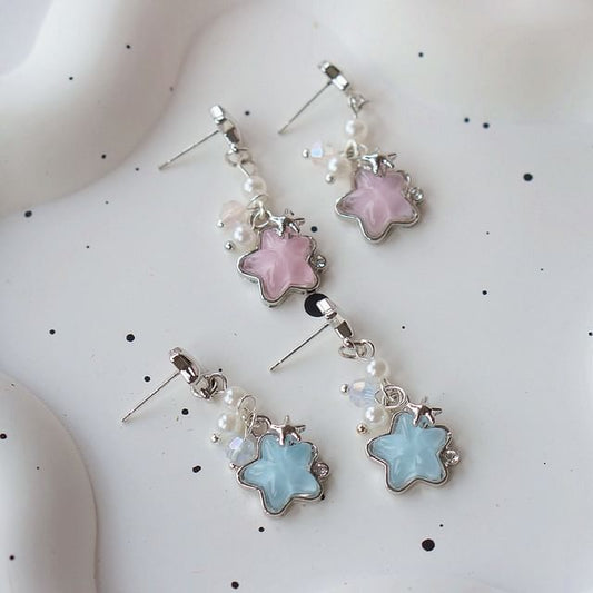 / On Clip Star Dangle Earring