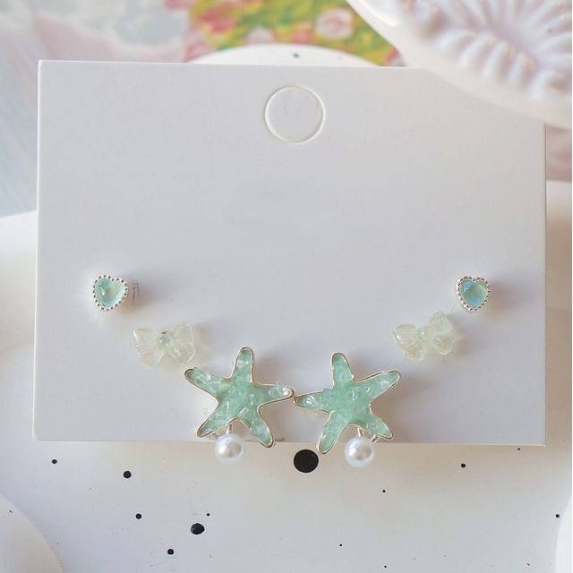 Earring Stud Starfish Set