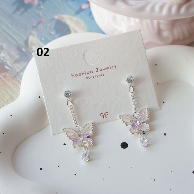 Dangle Clip / On Earring Butterfly