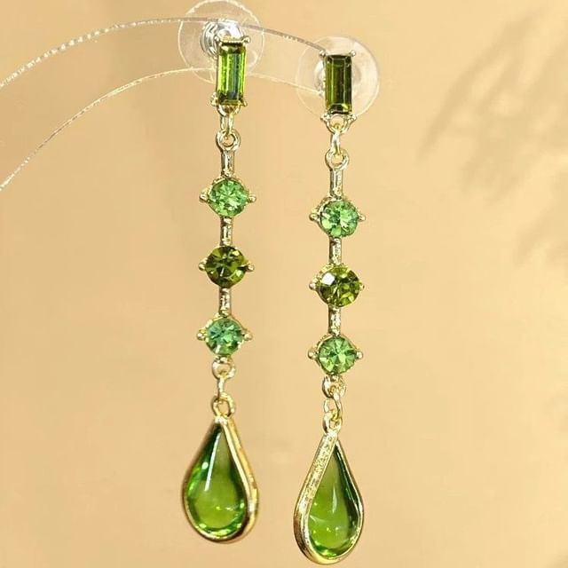 Drop Earring Teardrop Rhinestone