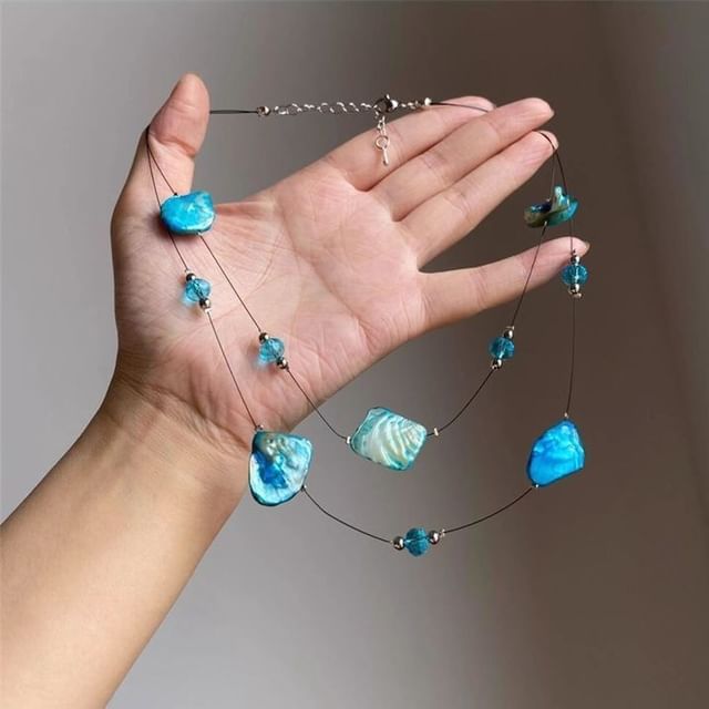 Irregular Gemstone Necklace Beaded Layered