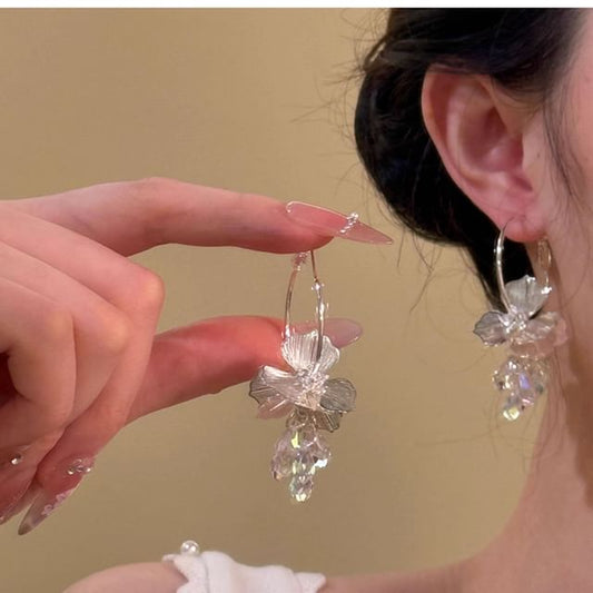 Hoop Earring Floral